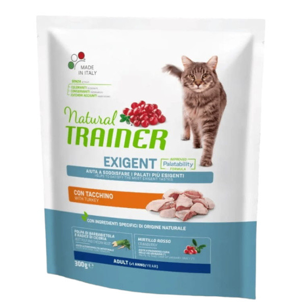 Сухой корм для привередливых кошек Trainer Natural Adult Exigent (белое мясо) 0.3 кг - фото 1 - id-p224821794