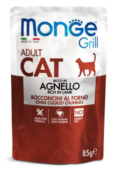 Влажный корм для кошек Monge Cat Grill (ягненок) 85 гр - фото 1 - id-p220611344