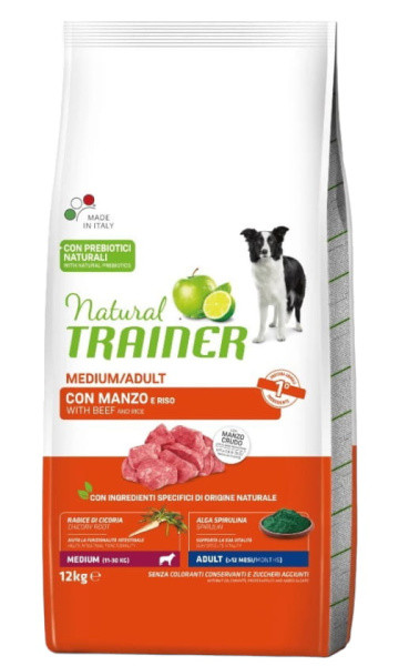 Сухой корм для собак средних пород Trainer Natural Adult Medium (говядина) 12 кг - фото 1 - id-p224821825