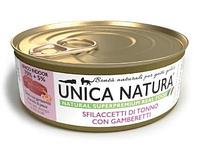 Консервы для кошек Unica Natura UNICO INDOOR Филе тунца с креветками 70 гр