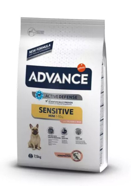 Сухой корм для собак Advance Dog Mini Sensitive (лосось) 7.5 кг - фото 1 - id-p224821700
