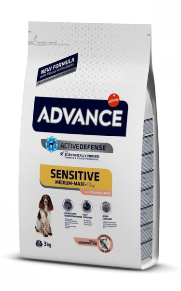 Сухой корм для собак Advance Dog Sensitive Medium/ Maxi (лосось и рис) 3 кг - фото 1 - id-p224821701