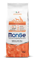 Сухой корм для собак Monge Dog Monoprotein Adult All Breeds (лосось, рис) 12 кг