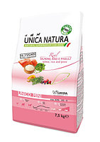 Сухой корм для собак Unica Natura Unico Mini (Лосось, рис и горох) 7.5 кг