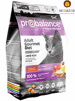 Сухой корм для кошек Probalance Cat Adult Gourmet Diet Beef & Lamb (говядина, ягненок) 0.4 кг