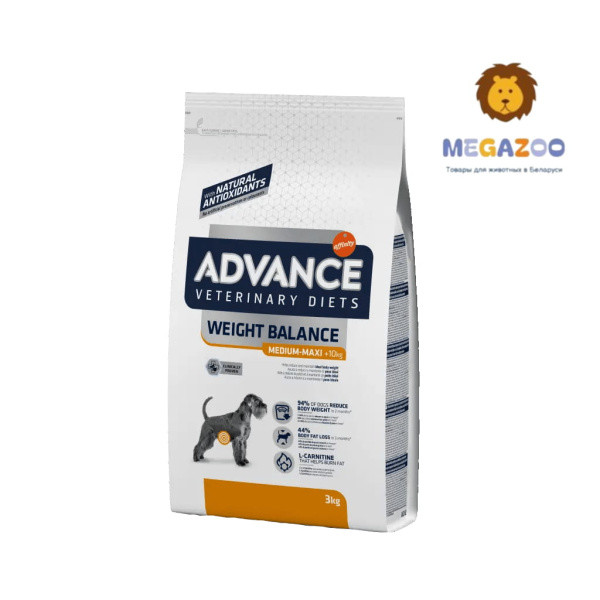 Сухой корм для собак Advance Dog VetDiet Weight Balance Medium/Maxi (птица) 3 кг - фото 1 - id-p224821860