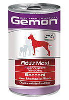 Консервы для собак Gemon Dog Maxi Adult (говядина, рис) 1250 гр