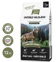 Сухой корм для собак Natura Wild DOG Ontario Wildland (ягненок, свинина) 12 кг