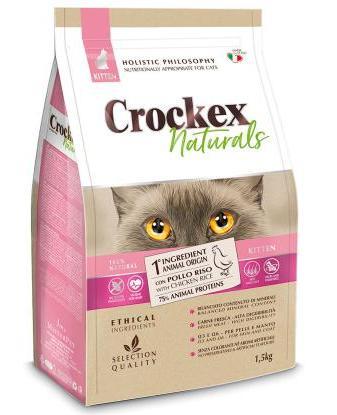 Сухой корм для котят Crockex Natural Kitten (курица, рис) 1,5 кг - фото 1 - id-p197103844
