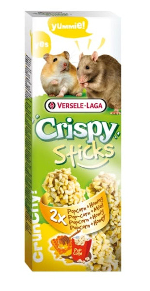 Crispy Sticks для хомяков и крыс (поп-корн, мёд) 100 гр - фото 1 - id-p223626219