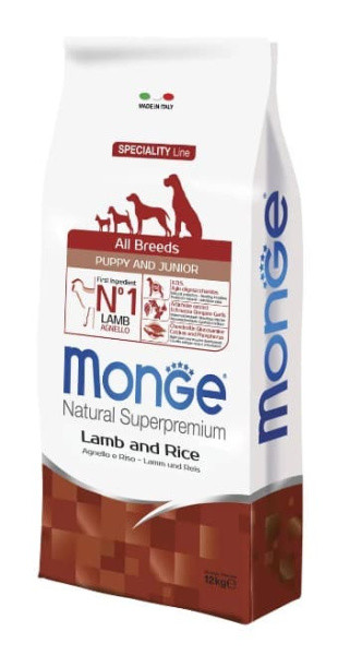 Сухой корм для щенков Monge Monoprotein Puppy & Junior Mini (ягненок, рис) 2.5 кг - фото 1 - id-p220793355
