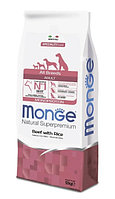 Сухой корм для собак Monge Dog Monoprotein Adult All Breeds (говядина, рис) 12 кг
