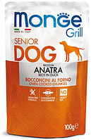 Влажный корм для собак Monge Dog Grill Senior (утка) 100 гр