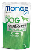 Влажный корм для собак Monge Grill Adult Dog Lamb (ягненок, овощи) 100 гр