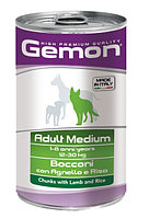 Консервы для собак Gemon Dog Medium Adult (ягненок, рис) 1250 гр