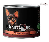 Консервы для собак LANDOR Small Breed (ягненок, кролик) 200 гр