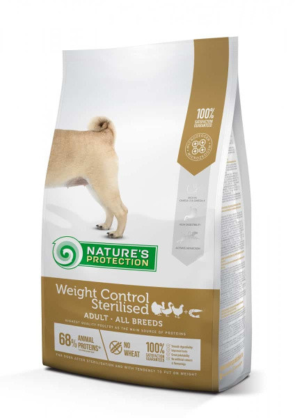 Сухой корм для собак Nature's Protection WEIGHT CONTROL STERILISED избыточный вес 12 кг (NPS45661) - фото 1 - id-p219481573