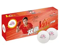 Мячи для настольного тенниса DOUBLE FISH 40+ 3*** ITTF 10 шт., бел. пластик
