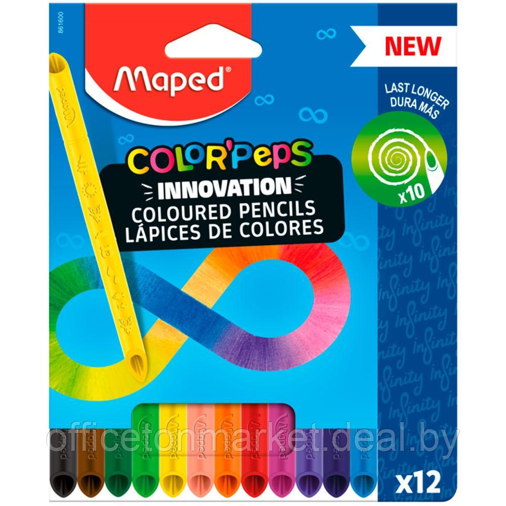 Цветные карандаши Maped "Infinity", 12 шт - фото 1 - id-p226755168