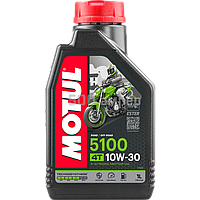 Масло моторное полусинтетика Motul 5100 10W30 4T, 1 литр