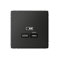 USB розетка тип-C 65W высокоскор.зарядка QC, PD, цвет Базальт (Schneider Electric ArtGallery)