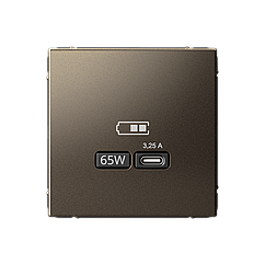 USB розетка тип-C 65W высокоскор.зарядка QC, PD, цвет Мокко (Schneider Electric ArtGallery)