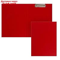 Папка-планшет с зажимом А4, 2 мм, Calligrata, картон/бумвинил, красная