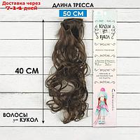 Волосы - тресс для кукол "Кудри" длина волос: 40 см, ширина: 50 см, №8