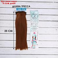 Волосы - тресс для кукол "Прямые" длина волос: 25 см, ширина:100 см, цвет № 30А