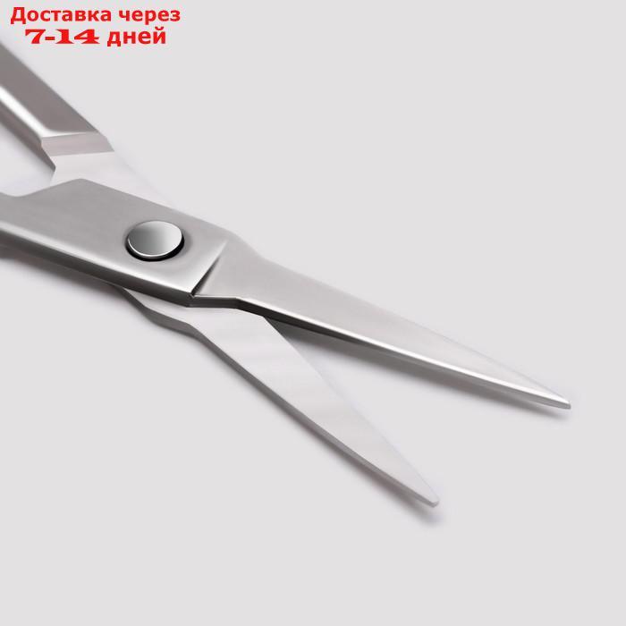 Ножницы маникюрные, для кутикулы, прямые, 9 см, цвет серебристый - фото 2 - id-p226968406