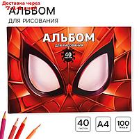 Альбом для рисования А4, 40 л., "Супергерой", Человек-паук