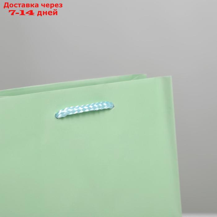 Пакет ламинированный "Зелёный", MS 18 х 23 х 8 см - фото 3 - id-p226971840