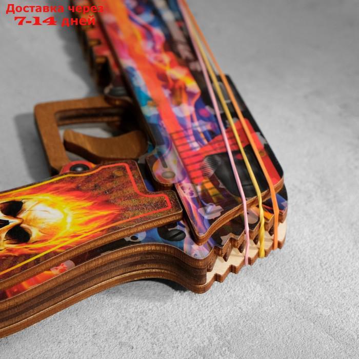 Сувенир деревянный "Пистолет-резинкострел" разноцветный - фото 2 - id-p226977665