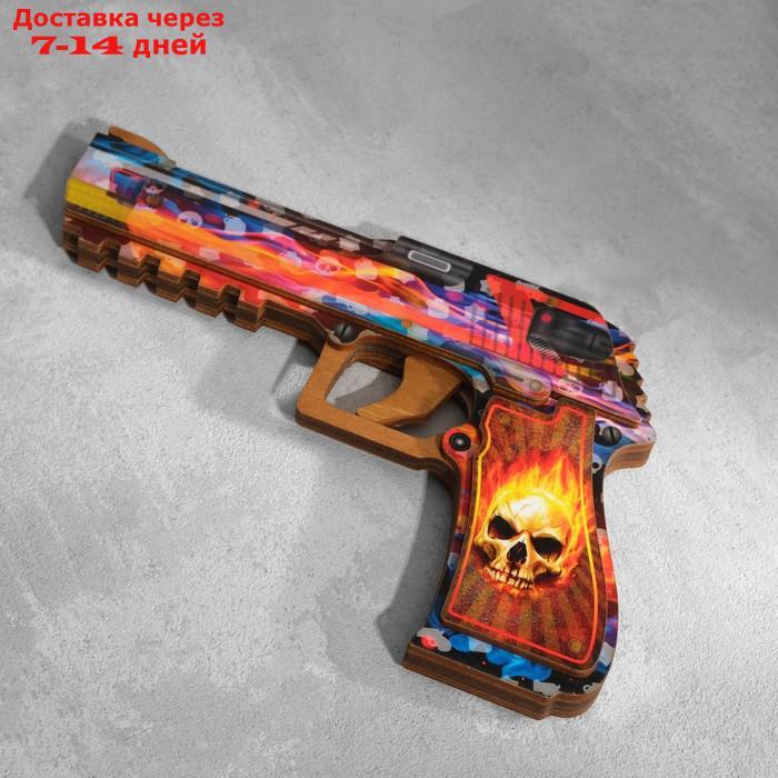 Сувенир деревянный "Пистолет-резинкострел" разноцветный - фото 6 - id-p226977665