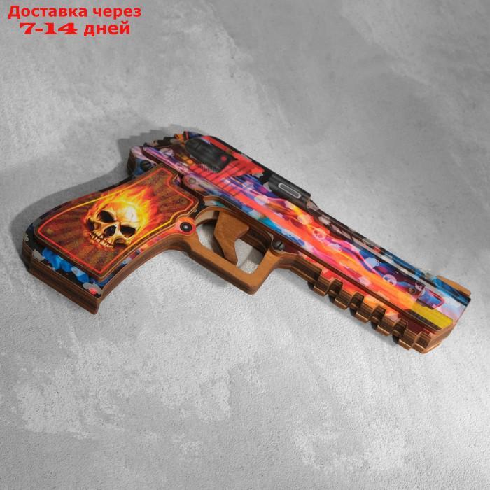 Сувенир деревянный "Пистолет-резинкострел" разноцветный - фото 7 - id-p226977665
