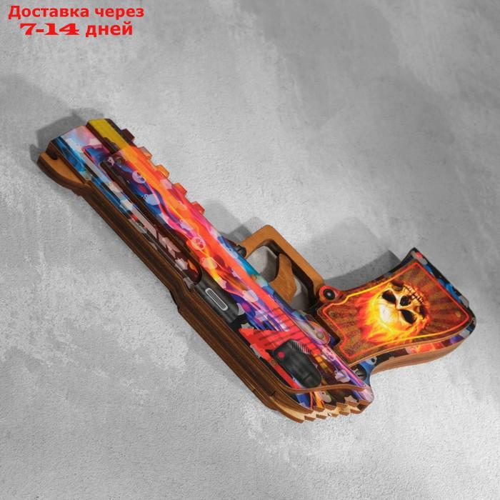 Сувенир деревянный "Пистолет-резинкострел" разноцветный - фото 8 - id-p226977665