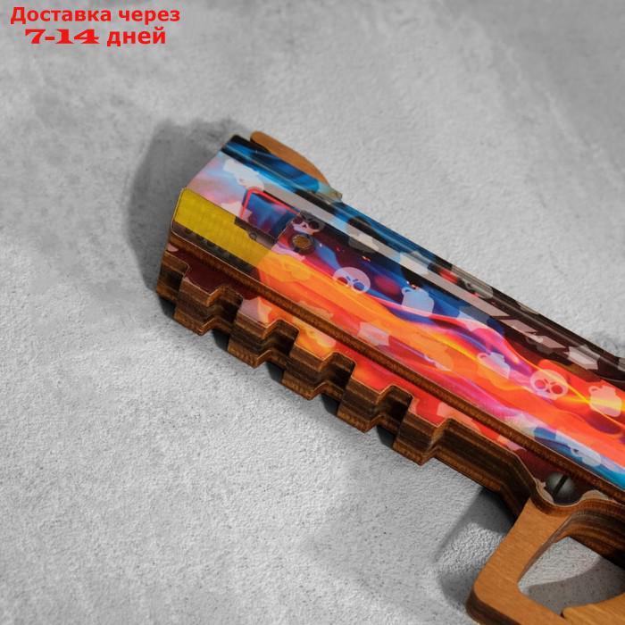 Сувенир деревянный "Пистолет-резинкострел" разноцветный - фото 10 - id-p226977665