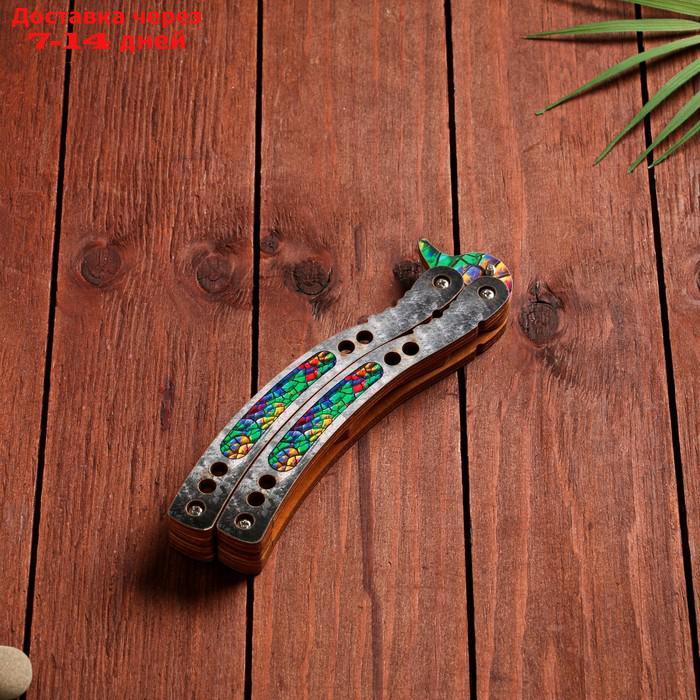 Сувенир деревянный "Нож Бабочка" разноцветный - фото 4 - id-p226977666