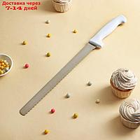 Нож для бисквита, крупные зубчики, ручка пластик, рабочая повер×ность 30 см (12")