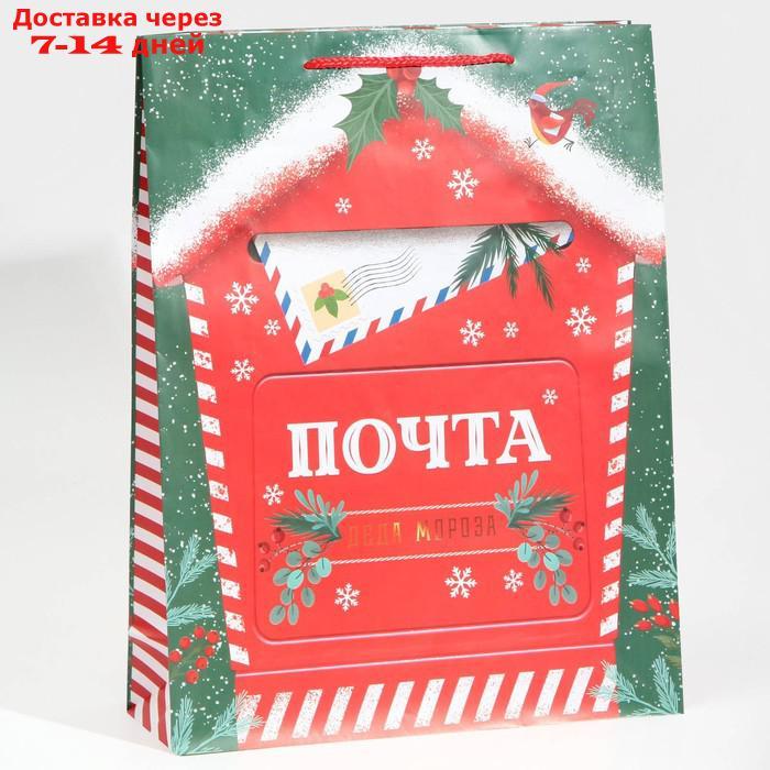 Пакет ламинированный вертикальный "Новогодняя почта", L 31 × 40 × 11 см - фото 1 - id-p226950637