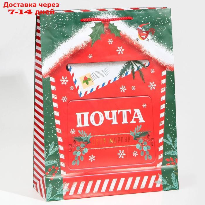 Пакет ламинированный вертикальный "Новогодняя почта", L 31 × 40 × 11 см - фото 3 - id-p226950637