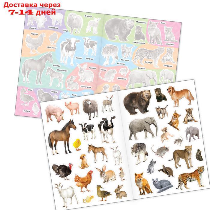Многоразовые наклейки набор "Такие разные животные", А4, 2 шт. - фото 2 - id-p226965092