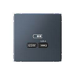 USB розетка тип-C 65W высокоскор.зарядка QC, PD, цвет Грифель (Schneider Electric ArtGallery)