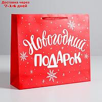 Пакет ламинированный горизонтальный "Новогодний подарок", M 30 × 26 × 9 см
