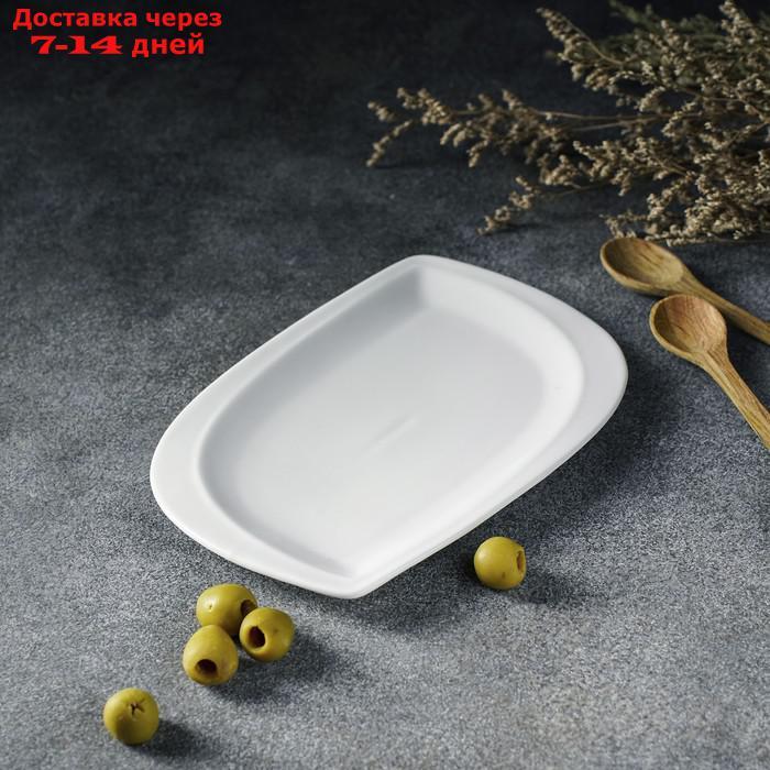 Блюдо сервировочное "Лист", 18,5×13 см, цвет белый - фото 3 - id-p226978008