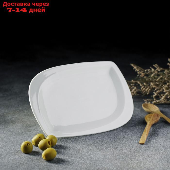 Блюдо сервировочное "Лист", 18,5×13 см, цвет белый - фото 5 - id-p226978008