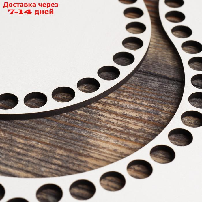 Набор заготовок для вязания "Инь-Янь", донышко лхдф белый (2 в 1), 22.5×16 см, d=9мм - фото 3 - id-p226970881