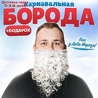 Карнавальный костюм взрослый "Дед Мороз-волшебник", 3 предмета: колпак, борода, галстук