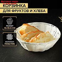 Корзинка для фруктов и хлеба Доляна "Молоко", 18×6 см