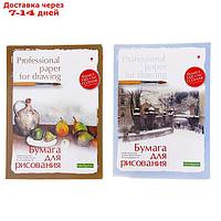 Папка для рисования А4, 20 листов "Профессиональная серия", блок 150 г/м2, ГОЗНАК, МИКС